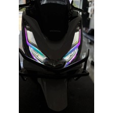 Banxtre Honda Pcx Gündüz Ledleri Için Nebula Bukalemun Far Tasarım Folyo Sticker Etiket (2021-2024 Yılları )