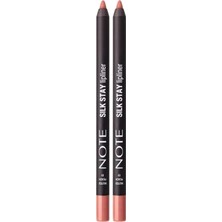 MWX Teknoloji Cosmetics Silk Lipliner Suya Dayanıklı Ipeksi Dudak Kalemi - 01 Muted Peach (2 Paketi)