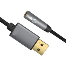 MWX Teknoloji USB 3.5mm Adaptörü USB Transferi Ses Kartı Aux Hifi Ses Uzatma Kablosu Pc Için 3.5mm Hoparlör Kulaklık Kulaklık Adaptörü