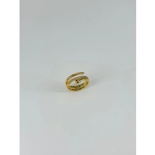 Mudanis 14 K Gold Kaplama Zirkon Taşlı Yüzük