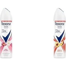 MWX Teknoloji Rexona Kadın Sprey Deodorant Sexy Bouquet 72 Saat Kesintisiz Üstün Koruma 150 ml ve Rexona Kadın Sprey Deodorant Şeftali & Limon Otu 72 Saat Kesintisiz Üstün Koruma 150 ml