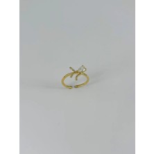 Mudanis 14 K Gold Kaplama Zirkon Taşlı Yüzük