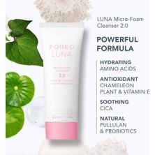 MWX Teknoloji Foreo Deep & Gentle Luna 4 Sensitive Paketi - Hassas Cilt Temizleme Fırçası + Luna Micro-Foam Face Cleanser 2, 100 ml + Derinlemesine Temizleyici, Destekleyici Silikon Yüz Masaj Aleti Güzellik Seti