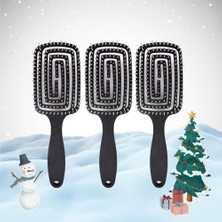 MWX Teknoloji Professional Yılbaşı Paketi Üç Boyutlu Saç Fırçası Siyah x 3