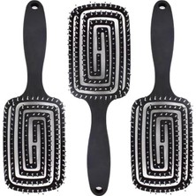 MWX Teknoloji Professional Üç Boyutlu Saç Fırçası Siyah x 3