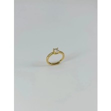 Mudanis 14 K Gold Kaplama Zirkon Taşlı Yüzük