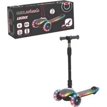MWX Teknoloji Wheels Lumıx Yanları Işıklı Katlanabilir Çocuk Scooter Gri