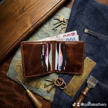 Parla Leather Elegand El Yapımı Hakiki Deri Cüzdan Kartlık  Minimal Erkek