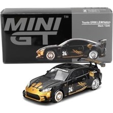 MWX Teknoloji Truescale Miniatures Mini Gt MGT01149-R - gr Supra Lb-Nation Siyah ve Altın 2025 - 1/64 Ölçek - Minyatür Araba