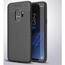 MWX Teknoloji Galaxy S9 ile Uyumlu Kılıf Deri Tarzı Niss Silikon Siyah