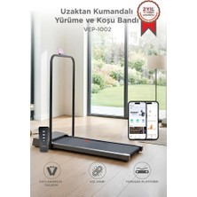 Torima Koşu Bandı Ayarlanabilir Bluetoothlu Uzaktan Kumandalı Katlanabilir Yürüme Bandı VEP1002 Siyah