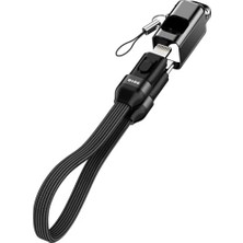 MWX Teknoloji Armor CL-020 30W 20 cm Type-C To Lightning Pd Örgülü Metal Başlıklı Siyah Hızlı Şarj Kablosu
