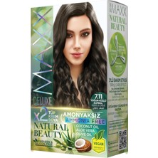 MWX Teknoloji Natural Beauty Amonyaksız Set Saç Boyası 7.11 Yoğun Küllü Kumral
