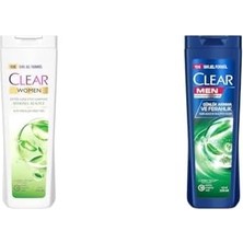 MWX Teknoloji Clear Kepeğe Karşı Etkili Şampuan Bitkisel Sentez Aloe & Çay Ağacı Yağı 350 Ml(1) Clear Men Günlük Arınma ve Ferahlık Sedir Ağacı ve Okaliptus Özleri Kepeğe Karşı Etkili Şampuan 350 Ml(1)