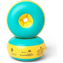 MWX Teknoloji Cherek´s Kraulquappen® Yeni Başlayanlar Için, Yeşil/sarı Yüzme Kolluğu, Yüzme Yardımcısı, 8 Aylıktan Itibaren Bebekler Için, 30 Kg'a Kadar