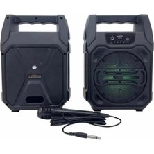 Uravas Store Mey Ithalat® Karaoke Mikrofonlu Fm Radyolu Bluetooth Hoparlör Yüksek Ses Kaliteli