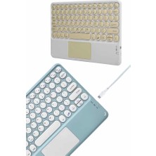 Uravas Store Mey Ithalat® Bluetooth Touchpad Klavye Ultra Ince Taşınabilir Q Klavye