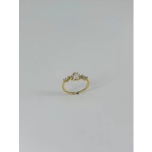 Mudanis 14 K Gold Kaplama Yzirkon Taşlı Yüzük