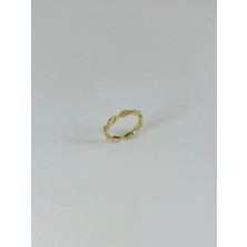 Mudanis 14 K Gold Kaplama Zirkon Taşlı Yüzük