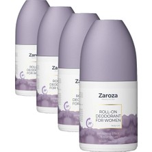 MWX Teknoloji Zaroza Roll On Beyazlatma Etkili 24 Saat Koruyucu Aluminyum Içermeyen Kadın 75 ml (4 Paketi)