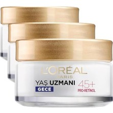 MWX Teknoloji Yaş Uzmanı 45+ Kırışıklık Karşıtı Sıkılaştırıcı Gece Kremi (3 Paketi)