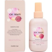 MWX Teknoloji Inebrya Ice Cream Keratin One Spray Cream Durulanma Gerektirmeyen Saç Kremi 200 ml