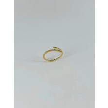 Mudanis 14 K Gold Kaplama Zirkon Taşlı Yüzük