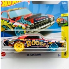 MWX Teknoloji 2022 Yeni - New 68 Dodge Dart Red 1:64 Ölçek Hotwheels Marka 2/10