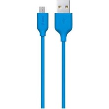 MWX Teknoloji Micro USB 120CM Şarj Kablosu, Mavi