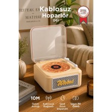 Torima Bluetooth Hoparlör Nostaljik Plak Görünümlü Işıklı AUX TF Destekli Speaker D61 Sarı