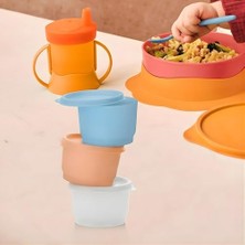 MWX Teknoloji Set (3) Buzdolabı Uno 120 ml Renkli Turuncu Beyaz Mavi Kutu Stok Saklama Kabı Julchen