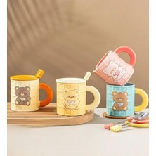 MWX Teknoloji Ayıcık Temalı Renkli Seramik Kupa