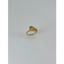 Mudanis 14 K Gold Kaplama Zirkon Taşlı Yüzük