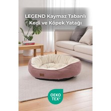 Empressco Kaymaz Tabanlı Sevinse Home Legend Pudra Krem Kedi ve Köpek Yatağı Evcil Dostlar İçin