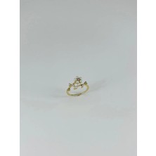 Mudanis 14 K Gold Kaplama Zirkon Taşlı Yüzük