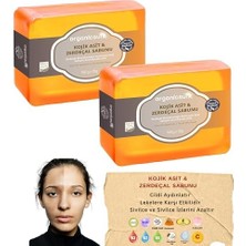 MWX Teknoloji Kojik Asit & Zerdeçal Sabunu 2 Adet x 140 gr Leke ve Sivilce Karşıtı Kojic Acid - Kolajen - Aha Bha - C Vitamini - Hyaluronic Acid - Shea Butter Yağı Içerikli Aydınlatıcı Sabun