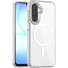 MWX Teknoloji Psr Aksesuar Galaxy A36 Uyumlu Kılıf - M-Safe Kablosuz Şarj Destekli Şeffaf Sert Darbe Emici Arka Kapak (Şeffaf, Galaxy A36)