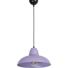 MWX Teknoloji Fer Avize Sidney Modern Tasarım Cafe - Mutfak - Salon - Hol Lila Renk Tekli Avize