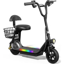 Cool Wheels Elektrikli Oturaklı LED Işıklı Çocuk Scooter - 250W Yerli Üretim Harley Model (8-12 Yaş)