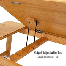 MWX Teknoloji Reader Dizüstü Bilgisayar Diz Tepsisi, Katlanır Masa, Çekmeceli, Katlanabilir Bacaklar, Kahvaltı Tepsisi, Kahverengi, 8 Inç U x 20,88 Inç G x 13 Inç Y