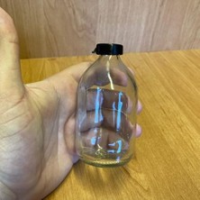 MWX Teknoloji 10 Adet 100 ml Düğün, Kına, Nişan, Kolonya, Koku, Hediyelik Şişesi Kapaklı 100 cc Cam Şişe (Siyah)