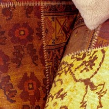 MWX Teknoloji Concept Softmicro Koltuk Örtüsü | Çekyat Örtüsü | Koltuk Şalı | Etnik Desenli Patchwork Kaymaz | Kiremit 180X300 cm