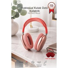 Torima Bluetooth Kulaklık Kulak Üstü Sd Kart Girişli Kablosuz Aux Kablolu Kulaklık P9 Pro Max Pembe