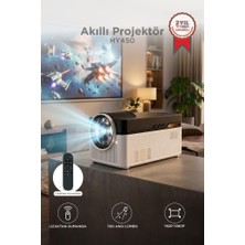 Torima Projeksiyon Cihazı Taşınabilir Ev Sineması 8K 4K 1080P BT 5.4 Android Akıllı Projektör HY450 Beyaz