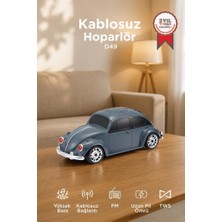 Torima Bluetooth Hoparlör Retro Araba Voswos USB TF FM Speaker D49 Gri
