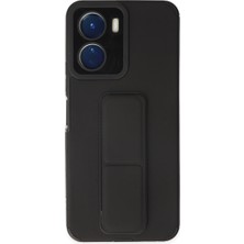 Renas Store Y16 Kılıf Mega Standlı Silikon - Siyah