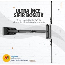 MWX Teknoloji Ergoflex Nb P4 Ergonomic Ultra Ince 32"–55" Alman Tuv Sertifikalı Profosyonel Tv Askı Aparatı