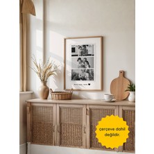 Fuart.Co Love You Mom Poster, Kişiye Özel Anneler Günü Posteri, Çerçevesiz Poster
