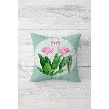 MWX Teknoloji Pelangi Çift Tarafı Baskılı Gizli Fermuarlı Yastık Kılıfı Kırlent Koltuk Yastık Kılıfı, Mint-Pembe 45 x 45, 24691308345451