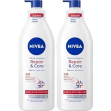 MWX Teknoloji Yoğun Nemlendirici Repair & Care Vücut Losyonu 400ML, 72 Saat Nemlendirime, Kaşıntılı ve Hassas Ciltlere Özel, Onarıcı, Gliserin,pro Vitamin B5,niasinamid,kuru Ciltler (2 Paketi)